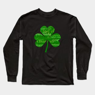 Irish St patricks day three leaf shamrock Long Sleeve T-Shirt